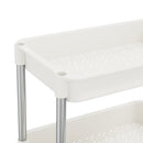 køkkenvogn med 5 hylder 42x29x128 cm jern og ABS hvid