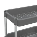 køkkenvogn med 5 hylder 42x29x128 cm jern og ABS grå