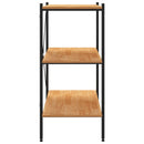 reol med 3 hylder sort og eg 80x40x92 cm