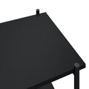 reol med 5 hylder 80x40x163 cm sort