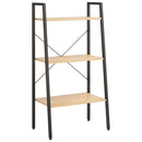 stigereol med 3 hylder 56x35x108 cm lysebrun og sort