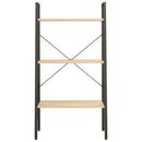 stigereol med 3 hylder 56x35x108 cm lysebrun og sort