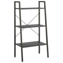 stigereol med 3 hylder 56x35x108 cm sort