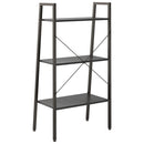 stigereol med 3 hylder 56x35x108 cm sort