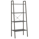 stigereol med 4 hylder 56x35x140 cm sort