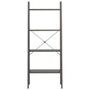 stigereol med 4 hylder 56x35x140 cm sort