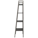 stigereol med 4 hylder 56x35x140 cm sort