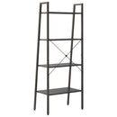 stigereol med 4 hylder 56x35x140 cm sort