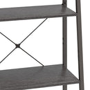 stigereol med 4 hylder 56x35x140 cm sort