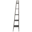 stigereol med 5 hylder 56x35x174 cm sort