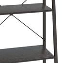stigereol med 5 hylder 56x35x174 cm sort