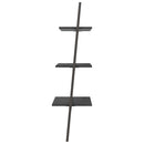 stigereol med 3 hylder 64x34x116 cm sort