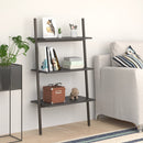 stigereol med 3 hylder 64x34x116 cm sort