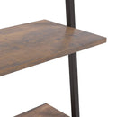 stigereol med 4 hylder 64x34x150,5 cm mørkebrun og sort