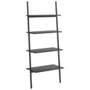 stigereol med 4 hylder 64x34x150,5 cm sort