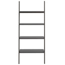 stigereol med 4 hylder 64x34x150,5 cm sort