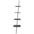 stigereol med 4 hylder 64x34x150,5 cm sort