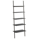 stigereol med 5 hylder 64x34x185,5 cm sort