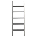 stigereol med 5 hylder 64x34x185,5 cm sort
