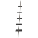 stigereol med 5 hylder 64x34x185,5 cm sort