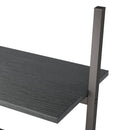 stigereol med 5 hylder 64x34x185,5 cm sort