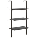 stigereol med 3 hylder 64x35x120,5 cm sort