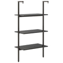 stigereol med 3 hylder 64x35x120,5 cm sort