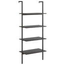 stigereol med 4 hylder 64x35x152,5 cm sort