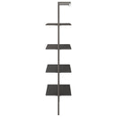 stigereol med 4 hylder 64x35x152,5 cm sort
