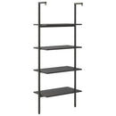 stigereol med 4 hylder 64x35x152,5 cm sort