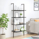 stigereol med 4 hylder 64x35x152,5 cm sort
