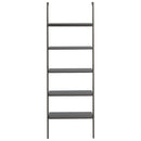 stigereol med 5 hylder 64x35x185 cm sort