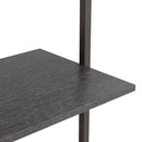 stigereol med 5 hylder 64x35x185 cm sort
