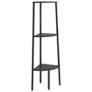stigereol med 3 hylder 45,5x31,5x120 cm sort