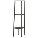 stigereol med 3 hylder 45,5x31,5x120 cm sort