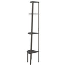 stigereol med 4 hylder 45,5x31,5x150 cm sort
