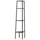 stigereol med 4 hylder 45,5x31,5x150 cm sort