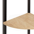 stigereol med 5 hylder 45,5x31,5x180 cm lysebrun og sort