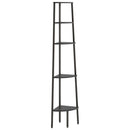 stigereol med 5 hylder 45,5x31,5x180 cm sort
