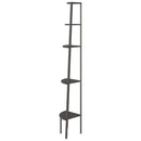 stigereol med 5 hylder 45,5x31,5x180 cm sort