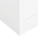 kontorskab 90x40x180 cm stål hvid