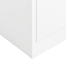 skab med lås 90x40x180 cm stål hvid