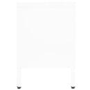 tv-skab 90x30x44 cm stål og glas hvid