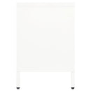 tv-skab 105x35x52 cm stål og glas hvid
