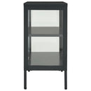skænk 70x35x70 cm stål og glas antracitgrå