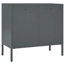 skænk 75x35x70 cm stål og hærdet glas antracitgrå
