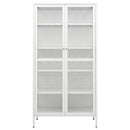 udstillingsskab 90x40x180 cm stål og hærdet glas hvid