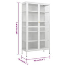 udstillingsskab 90x40x180 cm stål og hærdet glas hvid