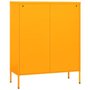 opbevaringsskab 80x35x101,5 cm stål sennepsgul