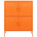 opbevaringsskab 80x35x101,5 cm stål orange